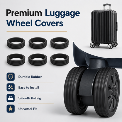 [8 PCS SET] Silicone Suitcase Wheel Cover Protectors