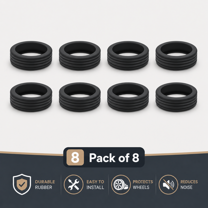[8 PCS SET] Silicone Suitcase Wheel Cover Protectors