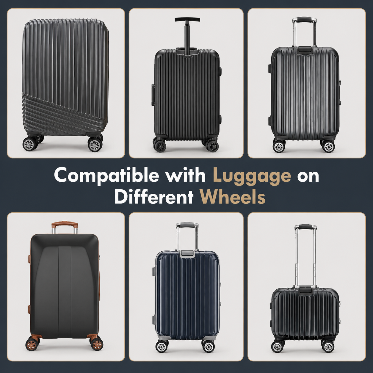 [8 PCS SET] Silicone Suitcase Wheel Cover Protectors