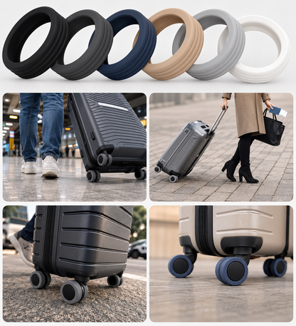 [8 PCS SET] Silicone Suitcase Wheel Cover Protectors