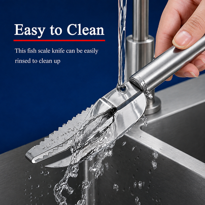 3 in 1 Stainless-Steel Fish Scale Scraper (Extra Scraper Free)