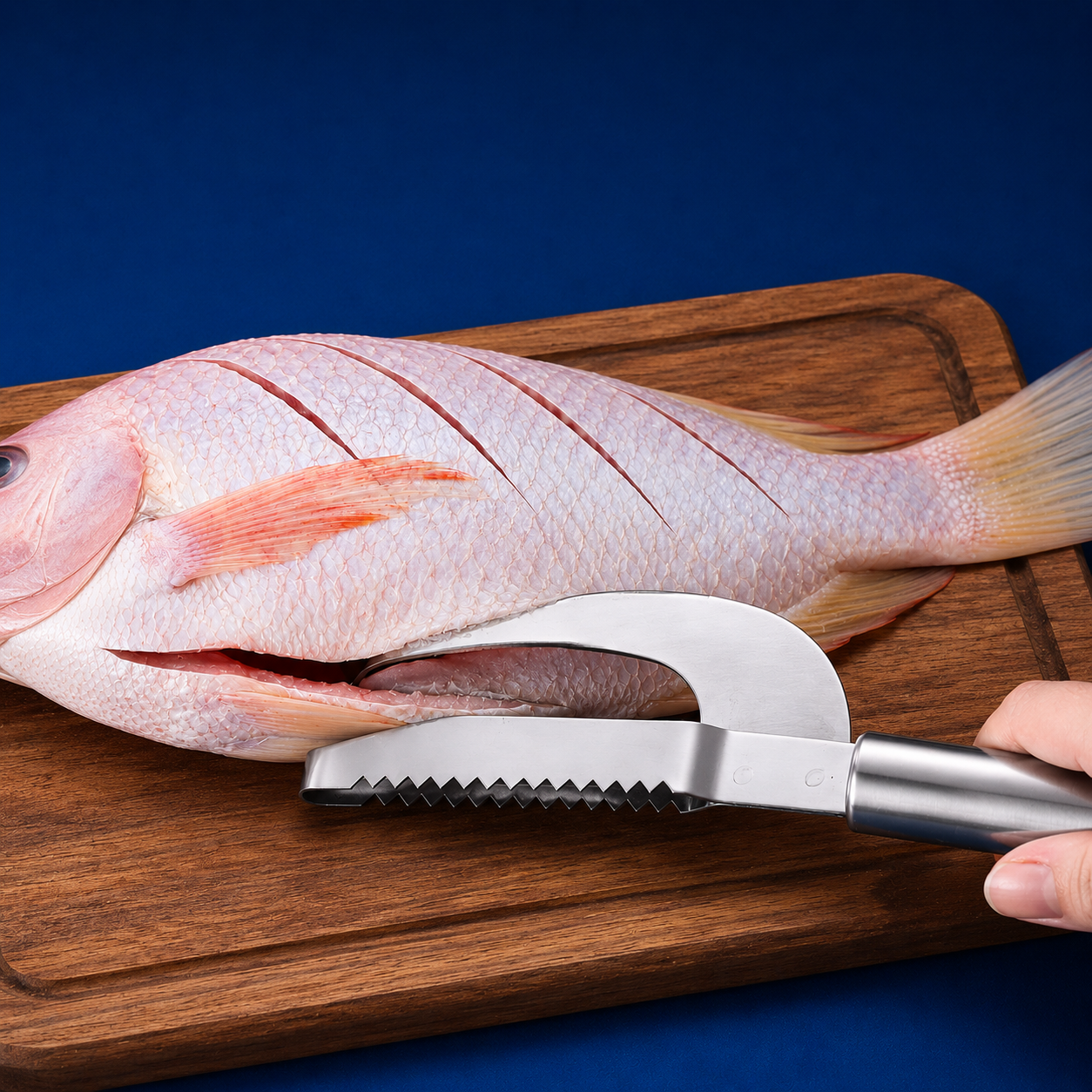 3 in 1 Stainless-Steel Fish Scale Scraper (Extra Scraper Free)