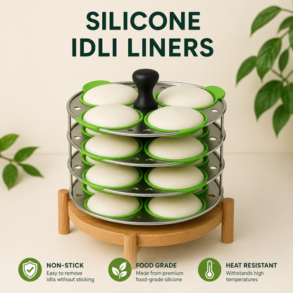 Premium Silicone Idli Maker Cups Food Grade Non-Stick Moulds