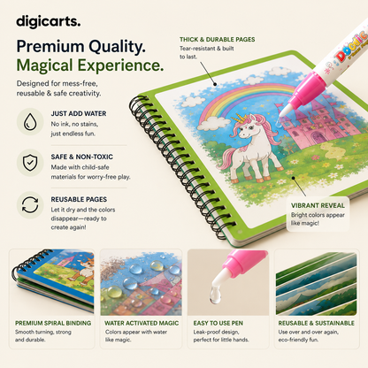 Magic Water Adventure Book with Refillable Pens [BUY 1 GET 3 FREE]