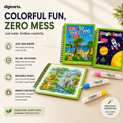 Magic Water Adventure Book with Refillable Pens [BUY 1 GET 3 FREE]