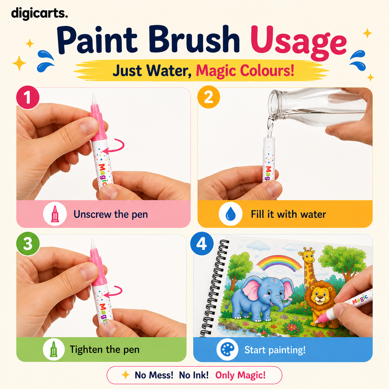 Magic Water Adventure Book with Refillable Pens [BUY 1 GET 3 FREE]