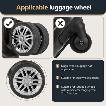 [8 PCS SET] Silicone Suitcase Wheel Cover Protectors