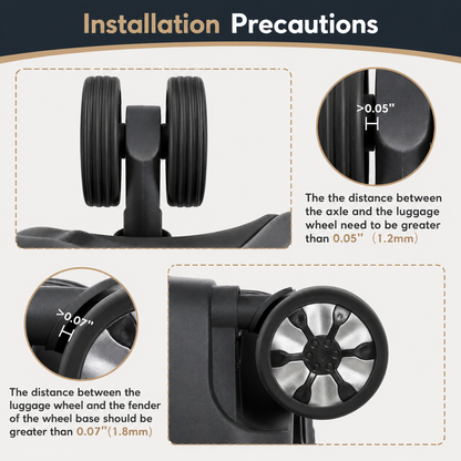 [8 PCS SET] Silicone Suitcase Wheel Cover Protectors
